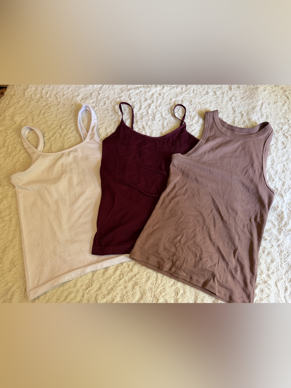 Apt. 9 Women’s Ribbed Camisole Set – Blush, Burgundy, Mauve